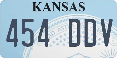 KS license plate 454DDV