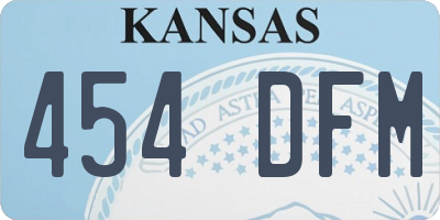 KS license plate 454DFM
