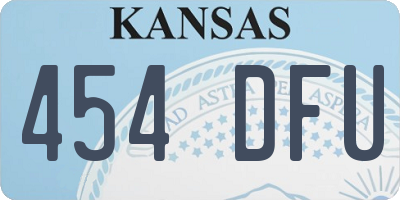 KS license plate 454DFU