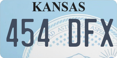 KS license plate 454DFX