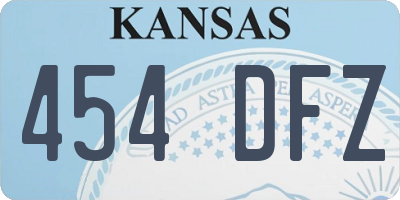 KS license plate 454DFZ