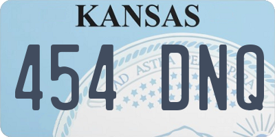 KS license plate 454DNQ