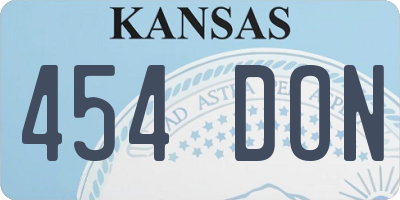 KS license plate 454DON
