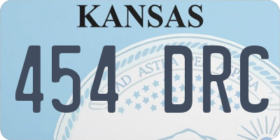 KS license plate 454DRC