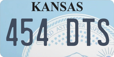 KS license plate 454DTS
