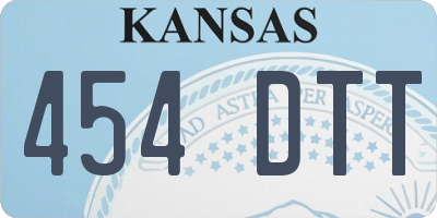 KS license plate 454DTT