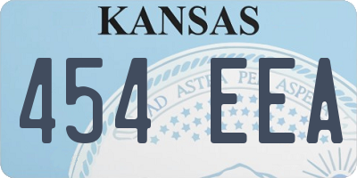 KS license plate 454EEA