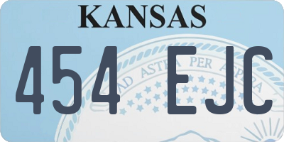 KS license plate 454EJC