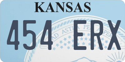 KS license plate 454ERX