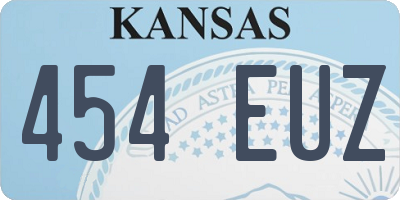 KS license plate 454EUZ