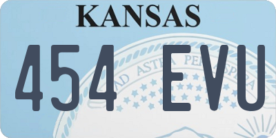 KS license plate 454EVU