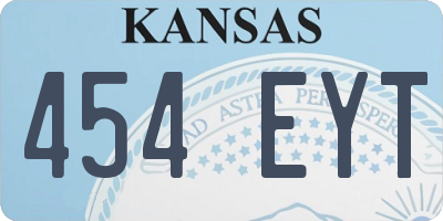KS license plate 454EYT