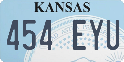 KS license plate 454EYU