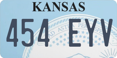 KS license plate 454EYV