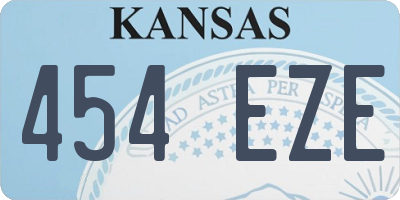 KS license plate 454EZE