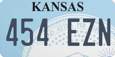 KS license plate 454EZN