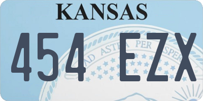 KS license plate 454EZX