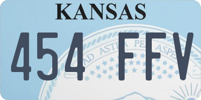KS license plate 454FFV