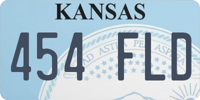 KS license plate 454FLD