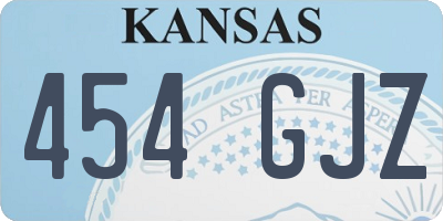 KS license plate 454GJZ