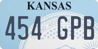 KS license plate 454GPB