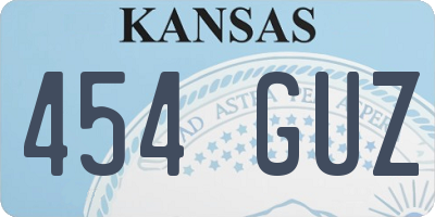 KS license plate 454GUZ