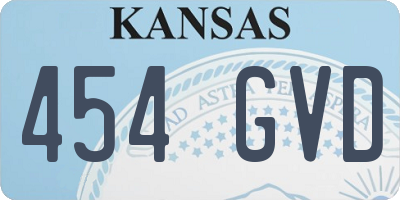 KS license plate 454GVD