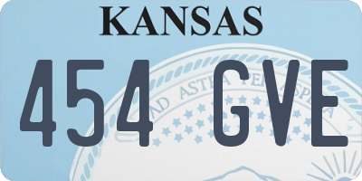 KS license plate 454GVE