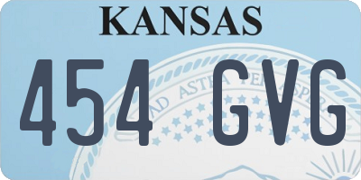 KS license plate 454GVG