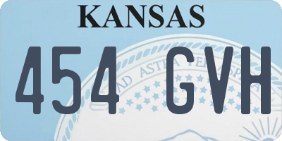 KS license plate 454GVH