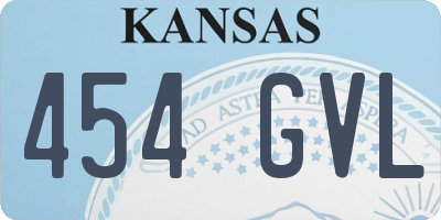 KS license plate 454GVL
