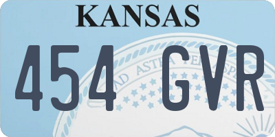 KS license plate 454GVR