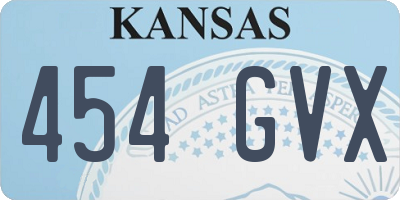 KS license plate 454GVX