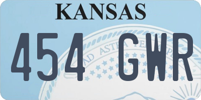 KS license plate 454GWR
