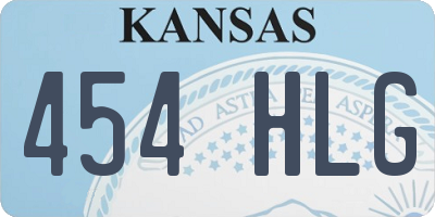 KS license plate 454HLG