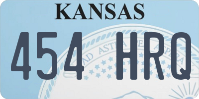 KS license plate 454HRQ