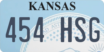KS license plate 454HSG