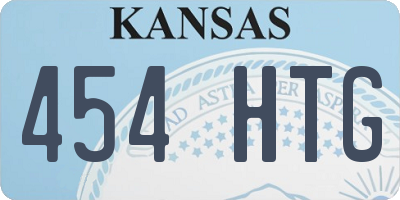 KS license plate 454HTG