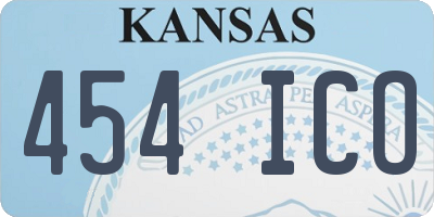 KS license plate 454ICO