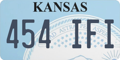 KS license plate 454IFI