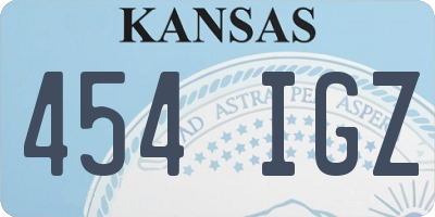 KS license plate 454IGZ