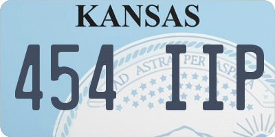 KS license plate 454IIP