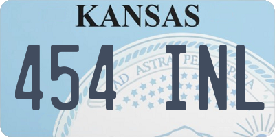 KS license plate 454INL