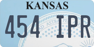 KS license plate 454IPR