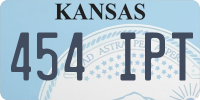 KS license plate 454IPT