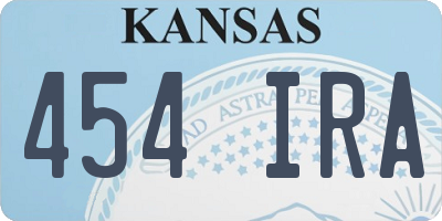 KS license plate 454IRA