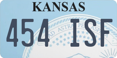 KS license plate 454ISF
