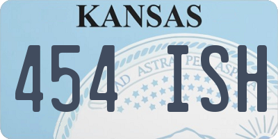 KS license plate 454ISH