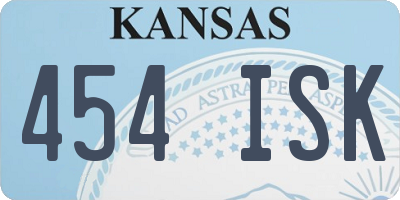 KS license plate 454ISK
