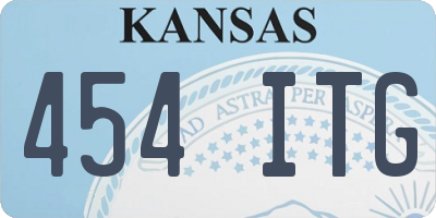 KS license plate 454ITG